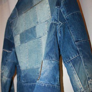 Lc- Boutique retro style patchwork jean jacket